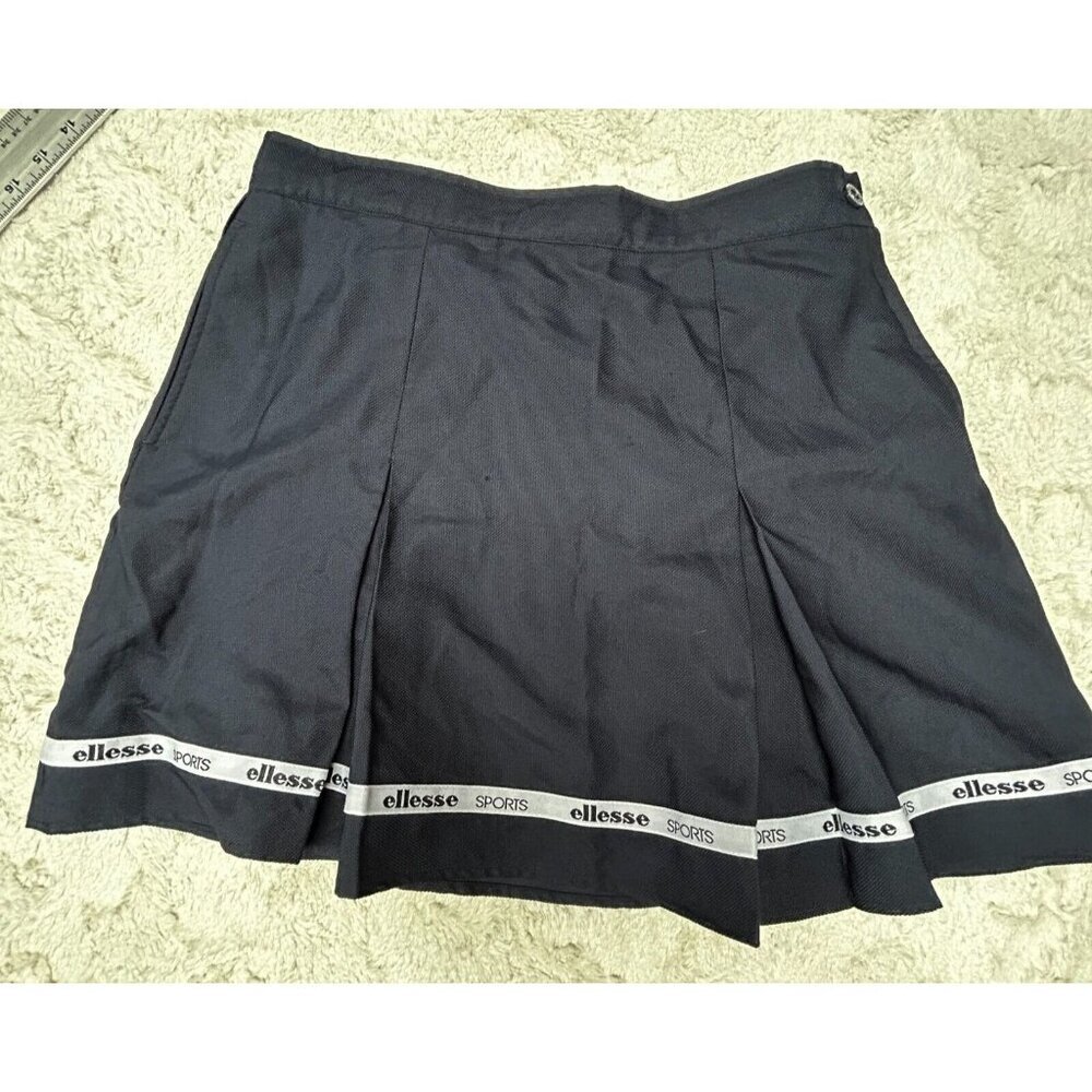 Ellesse Sports Women's Size 75 Athletic Pleated Tennis Skirt Blue/White Italy